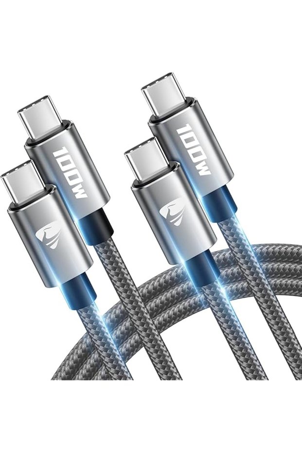 USB C to USB C Cable,100W Type C Cable 2M 2Pack PD Fast Charging Power Delivery USB C Cord with iPho