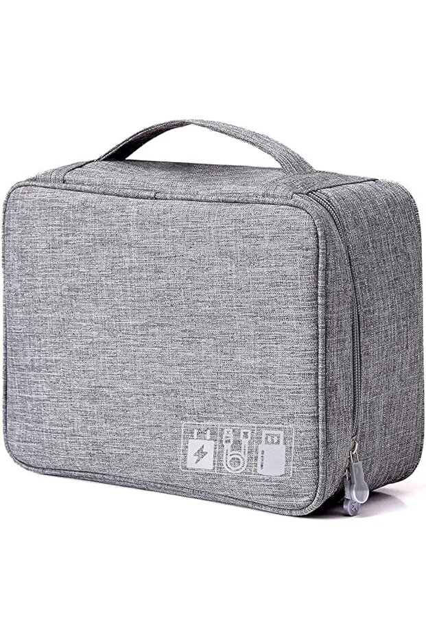 Cable Organizer Bag,Waterproof Travel Electronic Storage with Adjustable Divider Shockproof Portable