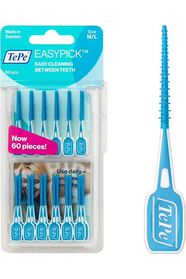 EasyPick Toothpicks, Blue, ISO M-L, 60pcs