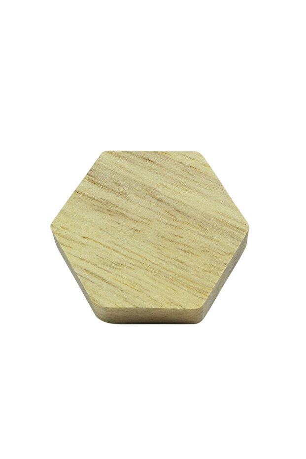 Wood Hexagon Cut Handle, Cabinet Drawer Handle 1 Piece, Bamboo, Wicker, Nordic, Bohemian, Modern