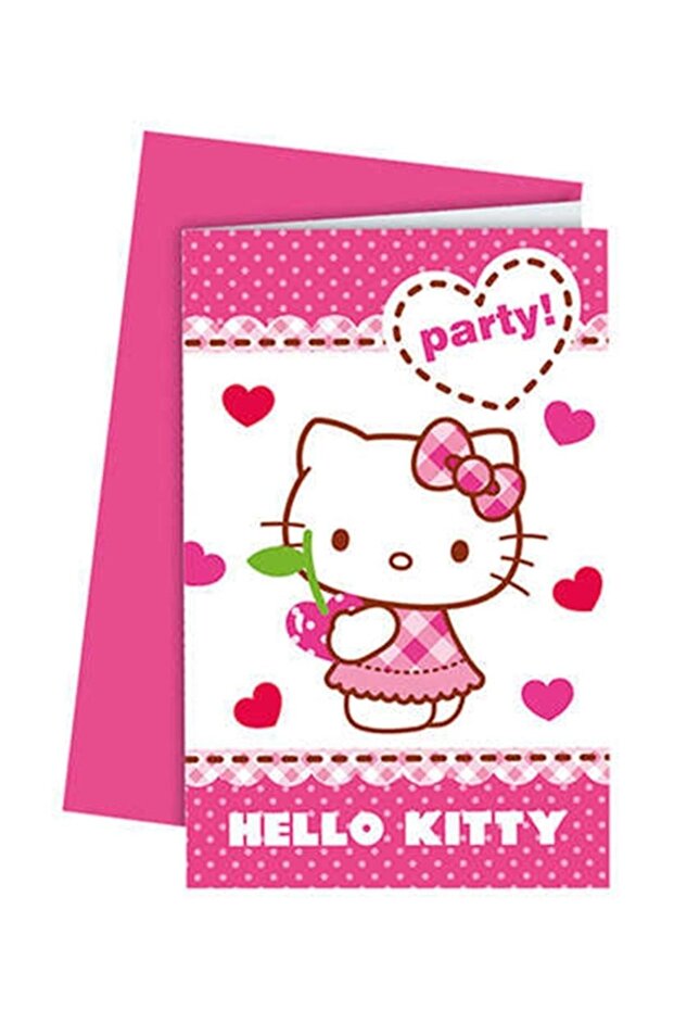 Hello Kitty Kalpler Davetiye - 2