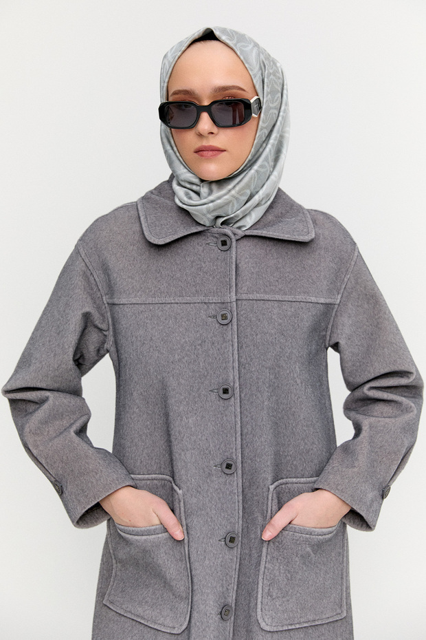 Kaşe Bebe Yaka Kaban - 3