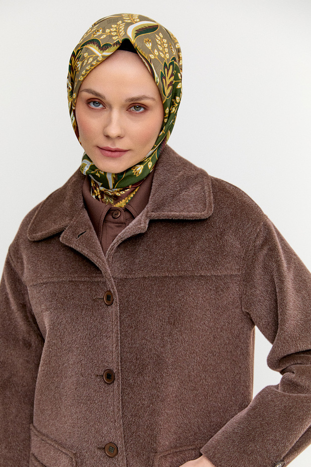 Kaşe Bebe Yaka Kaban - 5