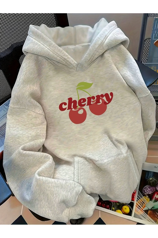 Unisex Printed Hooded Kangaroo Pocket Comfortable Fit Oversized Cut Sweatshirt