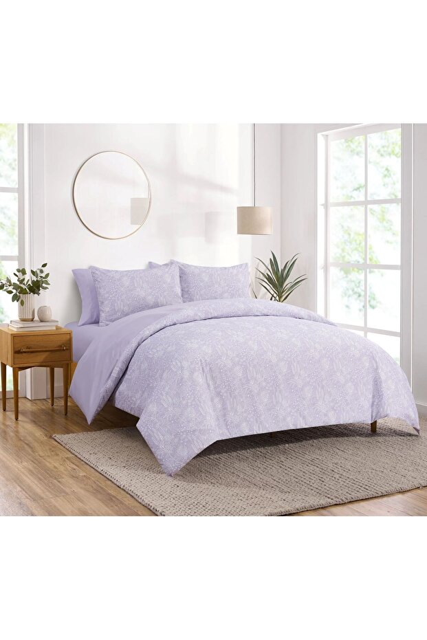 COMFORTER SET LILAC BOTANICAL| طقم لحاف مفرد 4 قطع