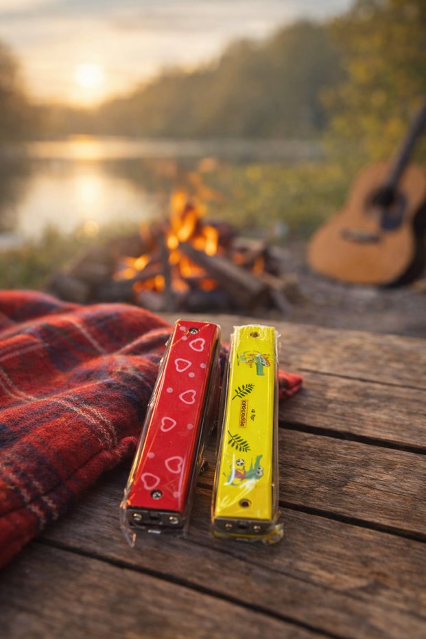 Colorful Harmonica for Children – Educational Wind Musical Instrument (Set of 2)