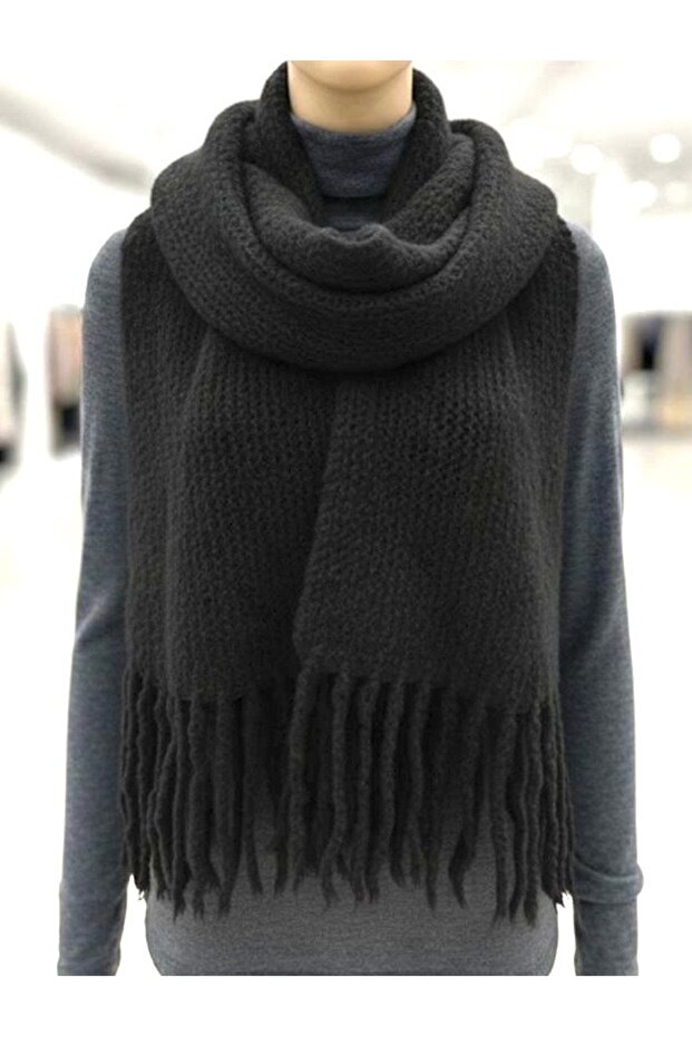 Kadın örme şal atkı - 1