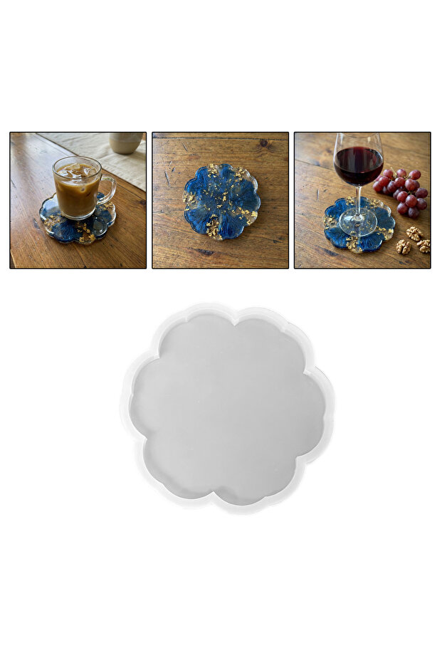 Epoxy Daisy Model Coaster Mold 12 cm