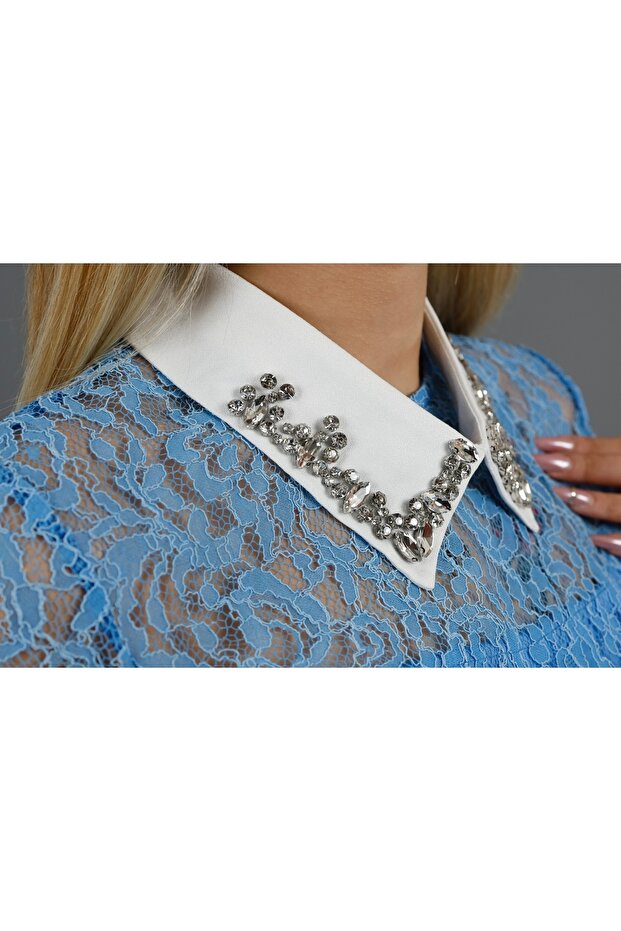 Kayâne Elegant Dantel Midi Elbise - 4