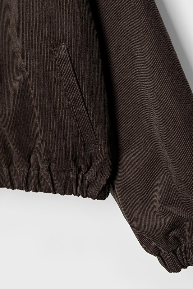 Kadife şişme mont - 7