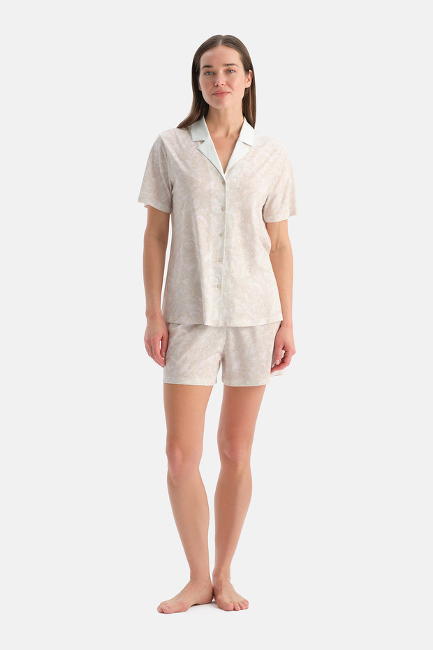 طقم شورت قميص منقوش متعدد الألوان - 4