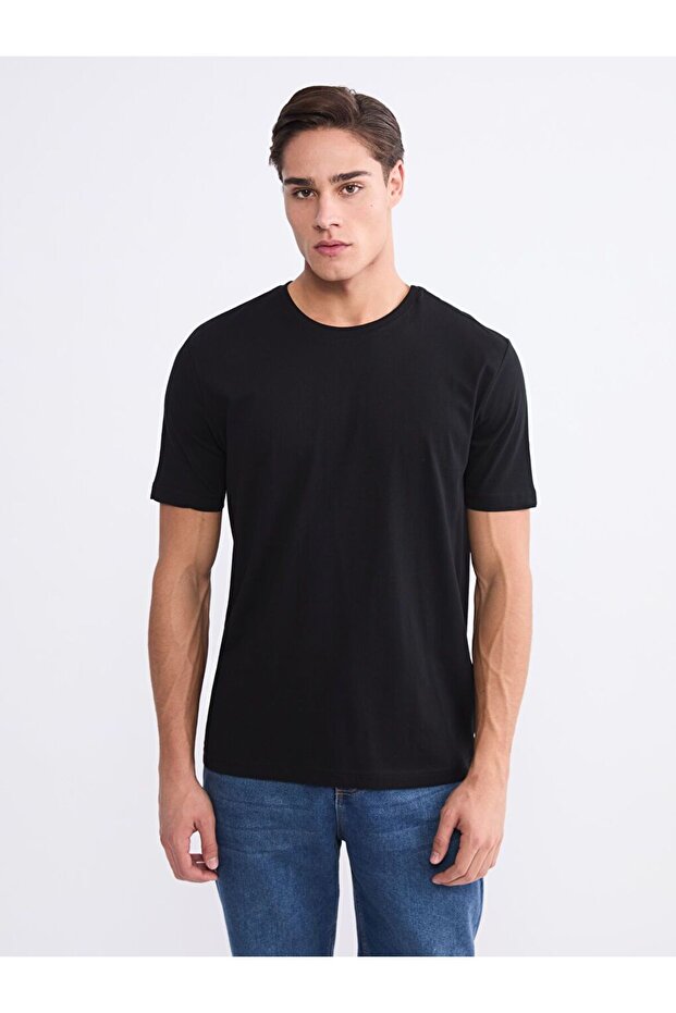 Lcwaikiki Classic Crew Neck Combed Cotton Men's T-Shirt