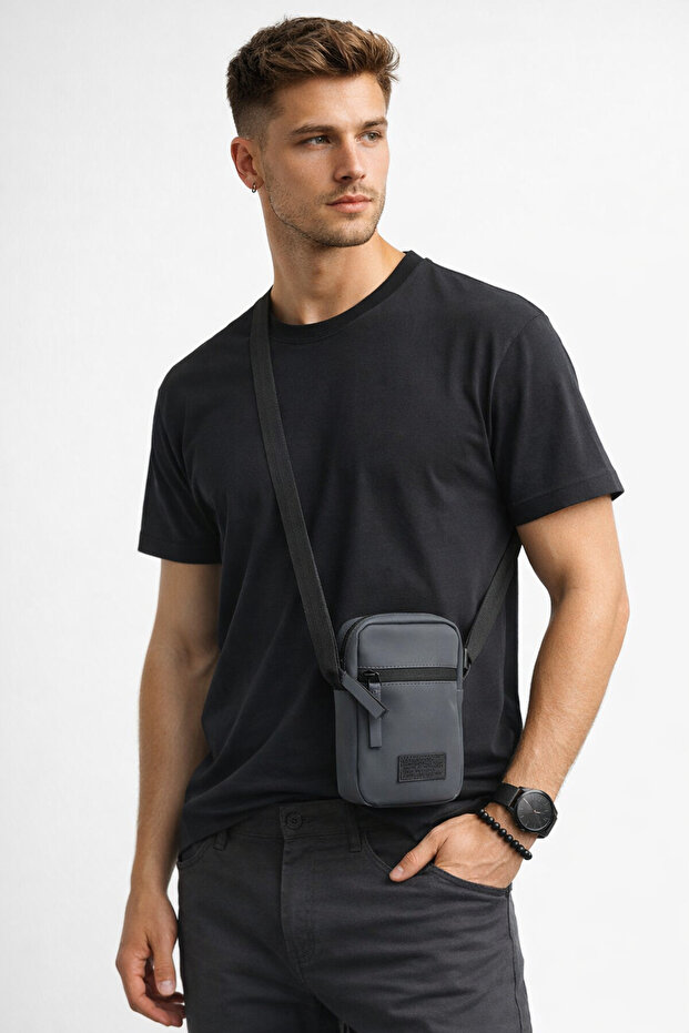 Shoulder Bag - Phone Bag - Wallet with Strap - Satin Phone Bag with Pockets - Crossbody Shoulder Bag