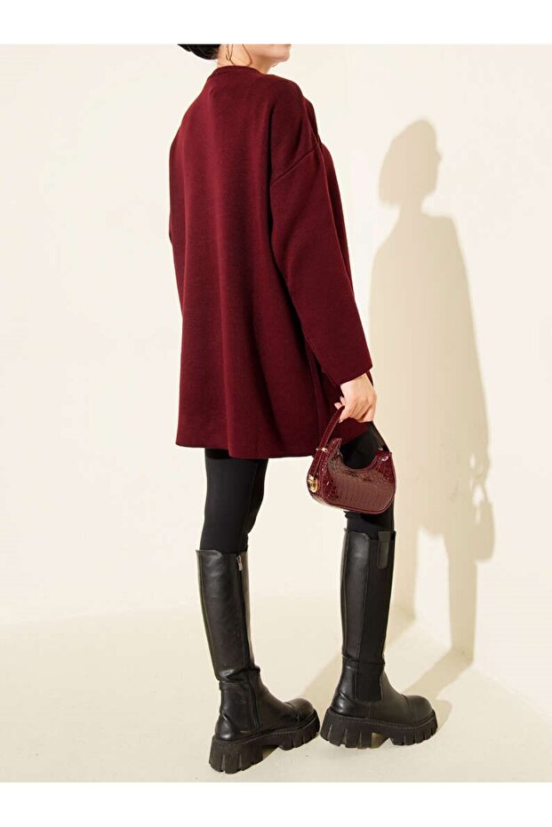 Çift Düğmeli Triko Panço - 3