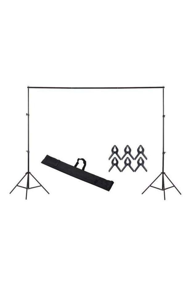 Adjustable Studio Photography Backdrop Stand Kit Black