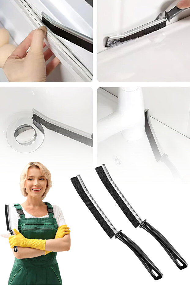 2 Pieces Joint Gap Bathroom Kitchen Narrow Space Thin Cleaning Brush Sink Tile Detail Cleaning Brush