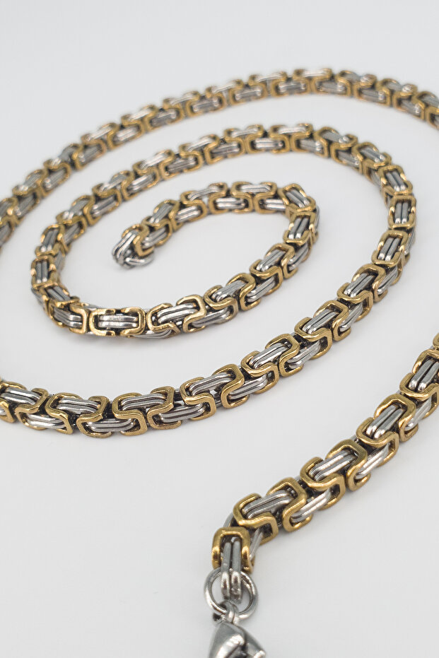 Double Color King Necklace – Modern, Powerful, and Masculine Style | Stainless Steel