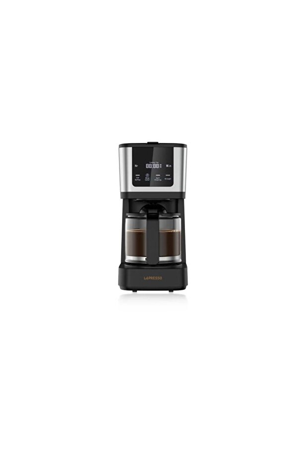 Rich Brew Coffee Machine with Touch Display, 10-Cup Glass Carafe & Travel Mug