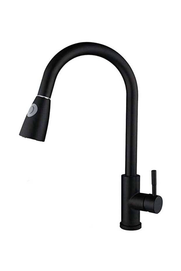 صنبور مطبخ أسود قابل للسحب - 1