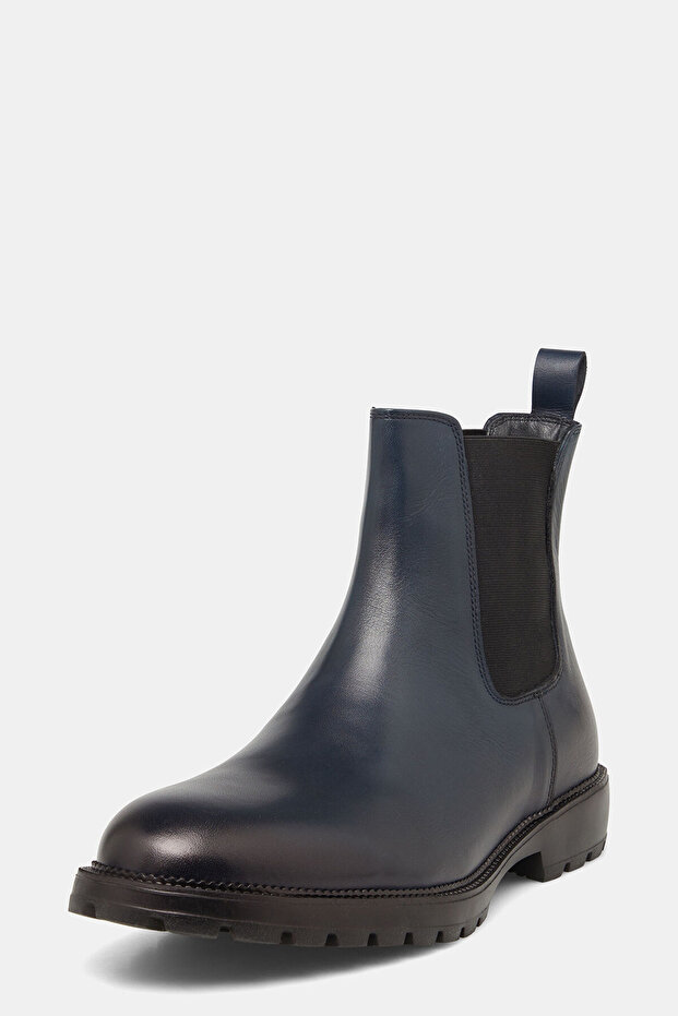 LACİVERT DERİ BOT - 3