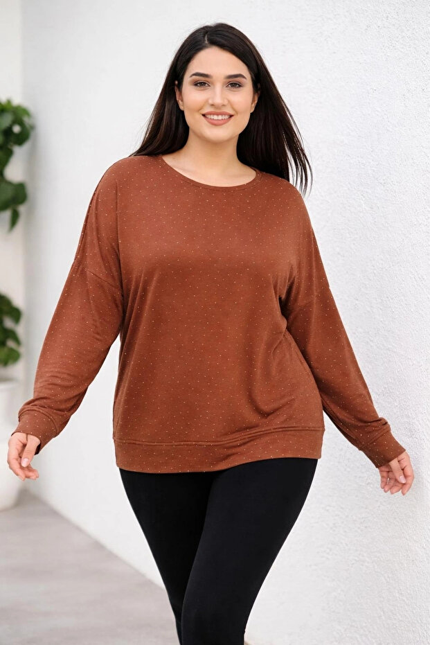 بلوزة مطبوعة بالأحجار - 2