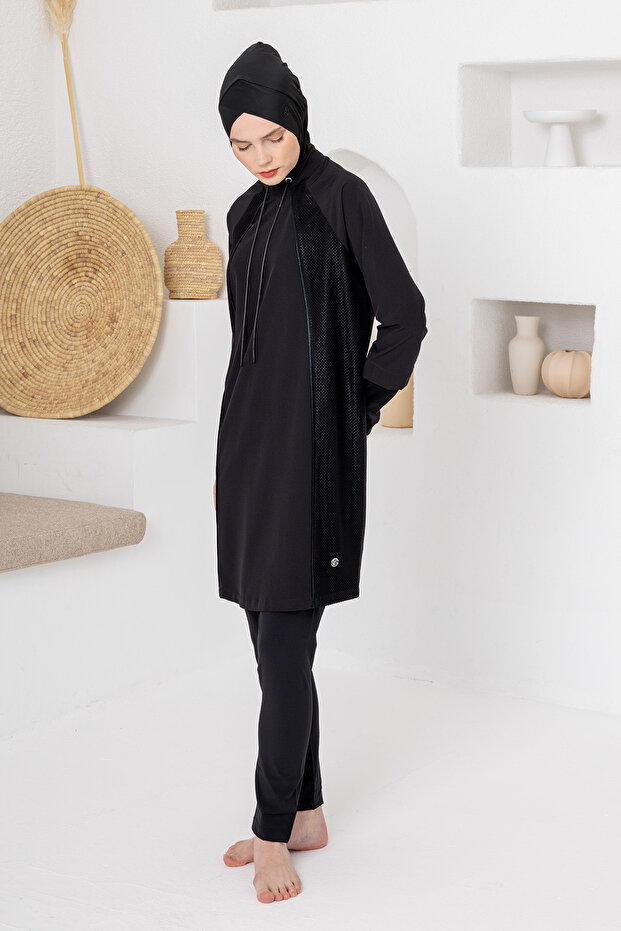 Otnica Stretch Fabric long sleeve hijab swimsuit 1221