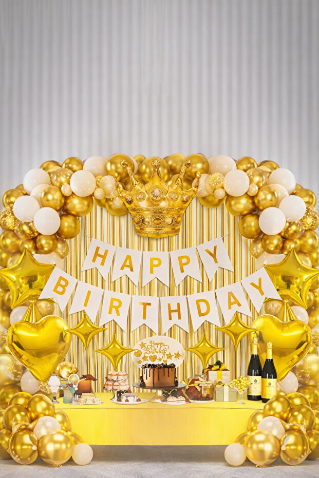 60 Piece Birthday Balloon Concept - Happy Birthday Set Eng-B1054