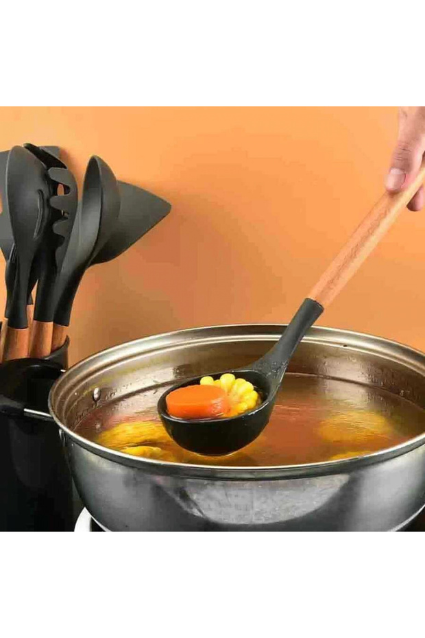 Silicone Bucket Wooden Handle (AHK-11)