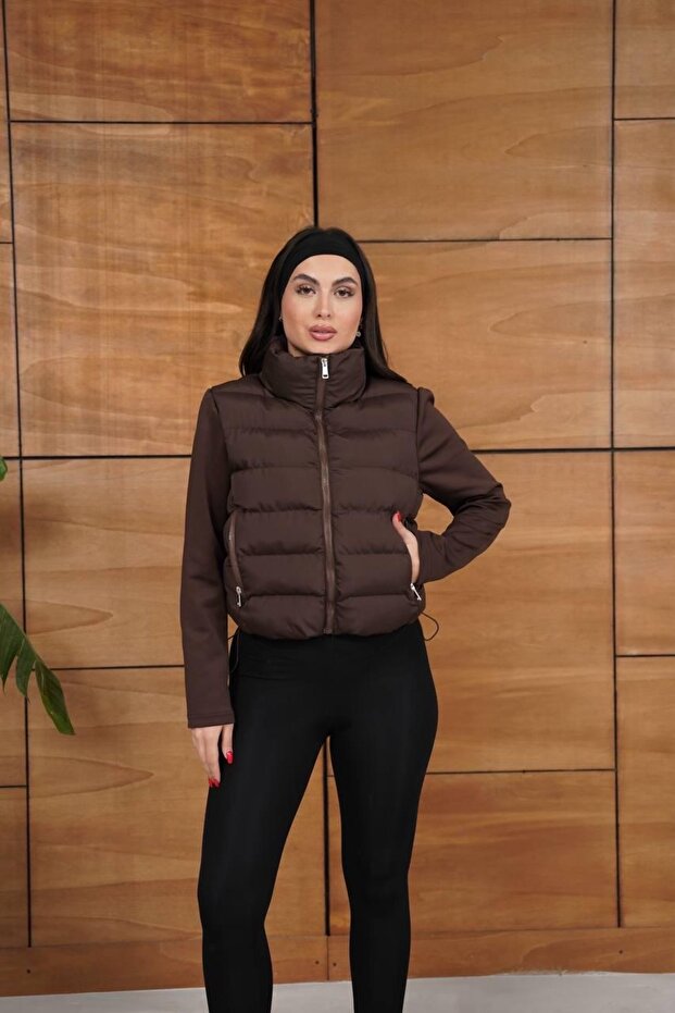 معطف منفوخ بسحاب من رينج - 4