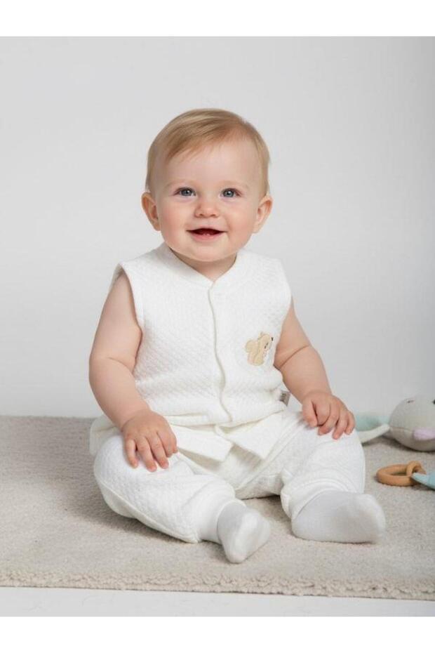 Baby Squirrel Patterned Vest - 3