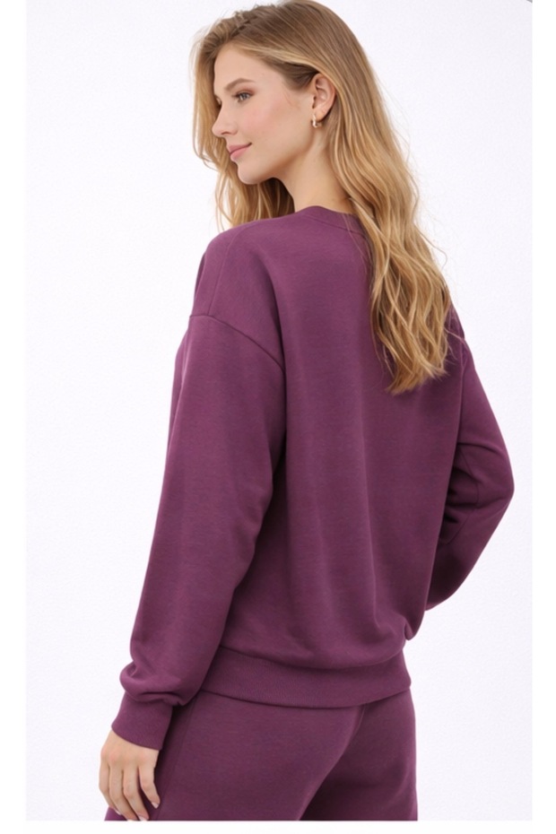 Modal Relax Yumuşak Basic Sweatshırt - 4