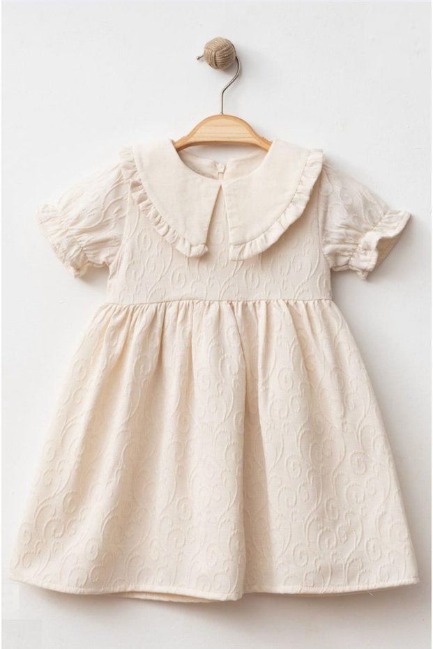 Ruffled Peter Pan collar Baby Girl Dress