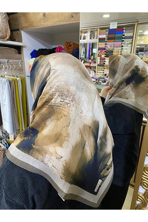 وشاح قطني من الفيسكون منقوش 9612-05