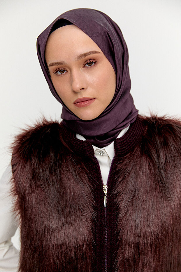 Suni Kürklü Örme Yelek - 4