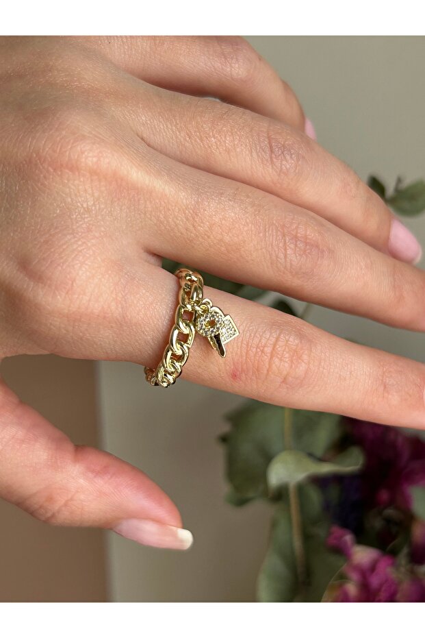 Adjustable Ring with Key - 2
