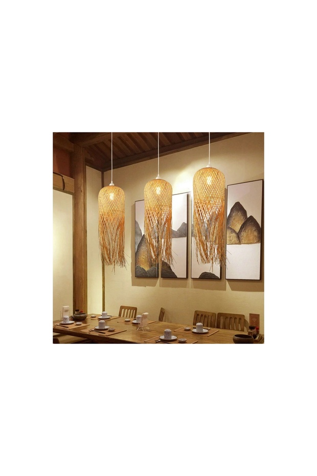 EL YAPIMI BAMBU SARKIT AVİZE - 2