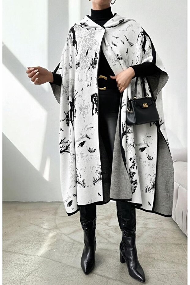 kapşonlu panço - 2