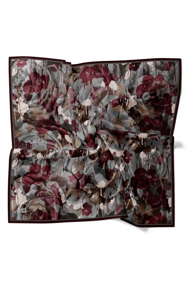 وشاح كريستالي لامع بنمط زهرة الظل الباتيك - 2