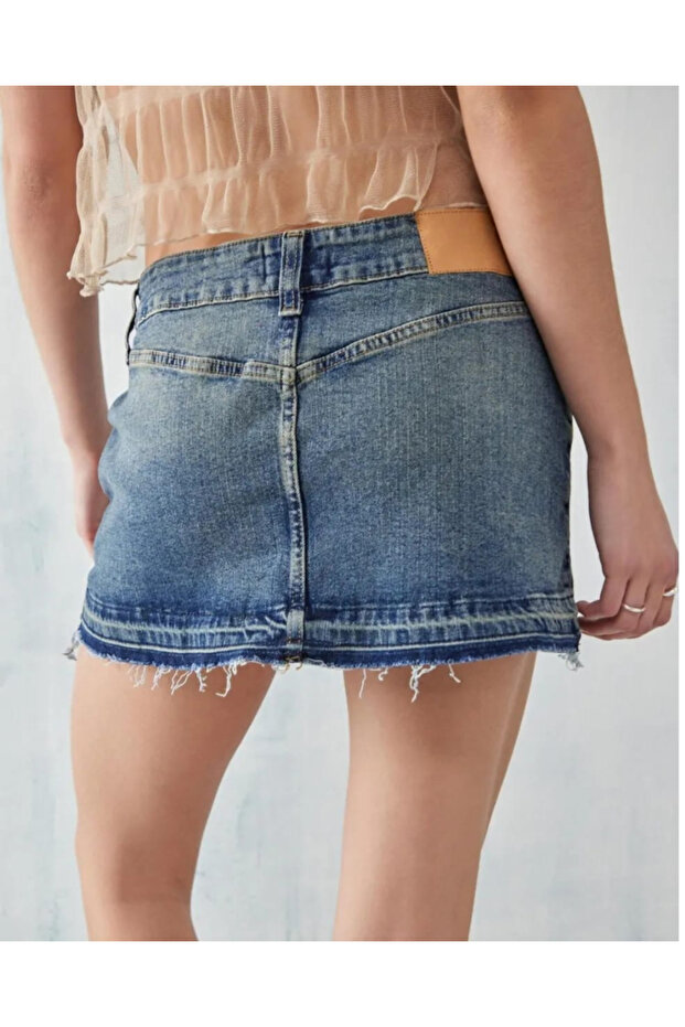 EXTREME DENİM MİNİ ETEK - 3