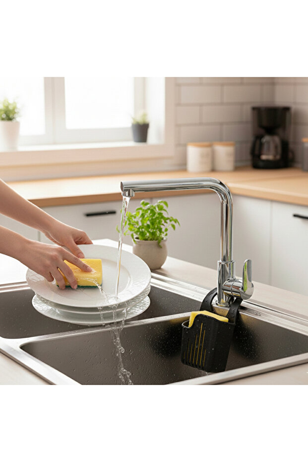 حامل إسفنج من البولي بروبيلين - أسود/أبيض (متنوع) - 6