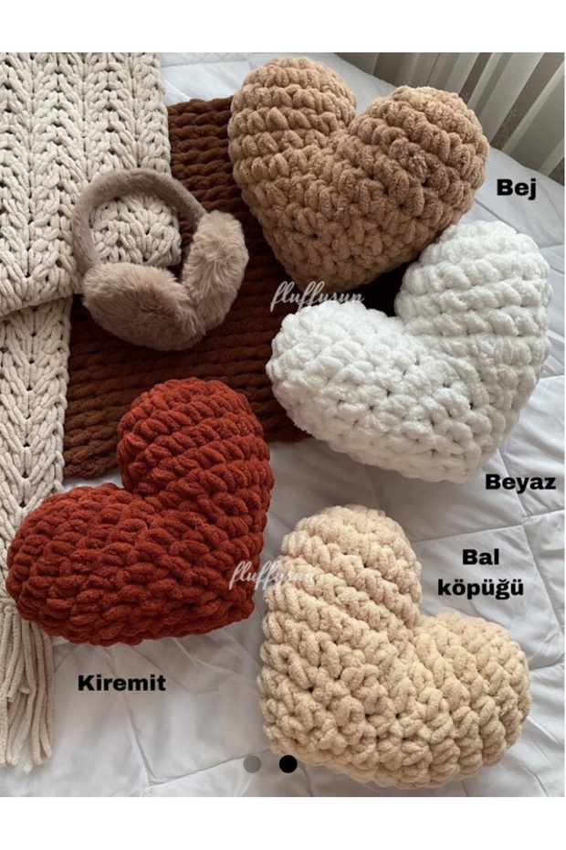 Kalp yastık puffy - 2