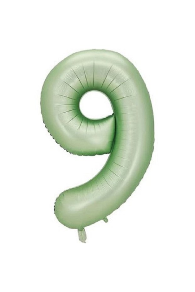 9 Number Water Green Foil Balloon 40 Inch 90 cm
