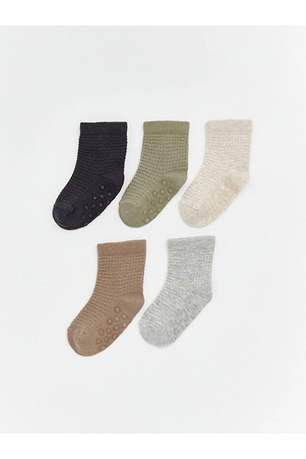 Lcw Baby Anthracite Baby Boy Socks 5-Pack