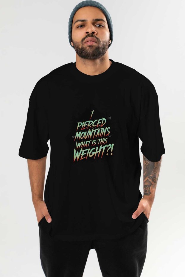 Gym, Sports, Fitness 49 Pre-Printed Black Oversize T-Shirt Men's Women's Cotton Crew Neck T-Shirt
