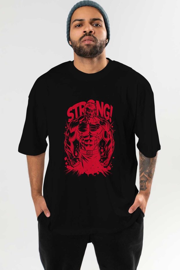 Gym, Sports, Fitness 64 Pre-Printed Black Oversize T-Shirt Men's Women's Cotton Crew Neck T-Shirt
