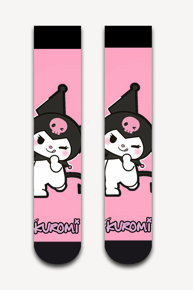 Pembe Kromi Unisex Çorap - 1