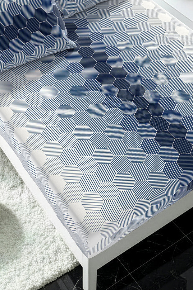 طقم ملاءات سرير مطاطية منقوشة بعمق - مقاس فردي/مزدوج/كبير الحجم - 4