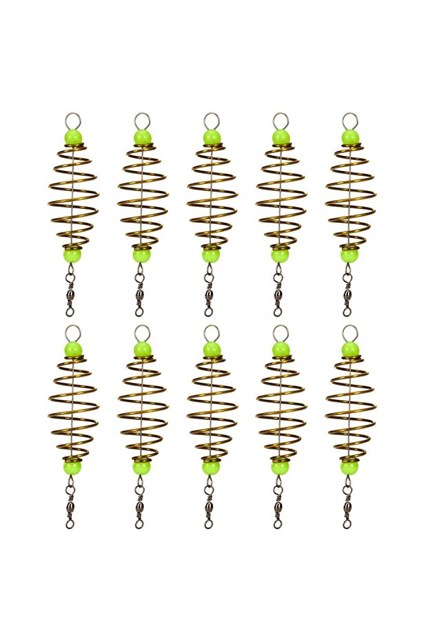 multicolour 10PCS Luminous Carp Fishing Feeder, Catfish Bait Thrower, Spring Fishing Feeder Bait Cag
