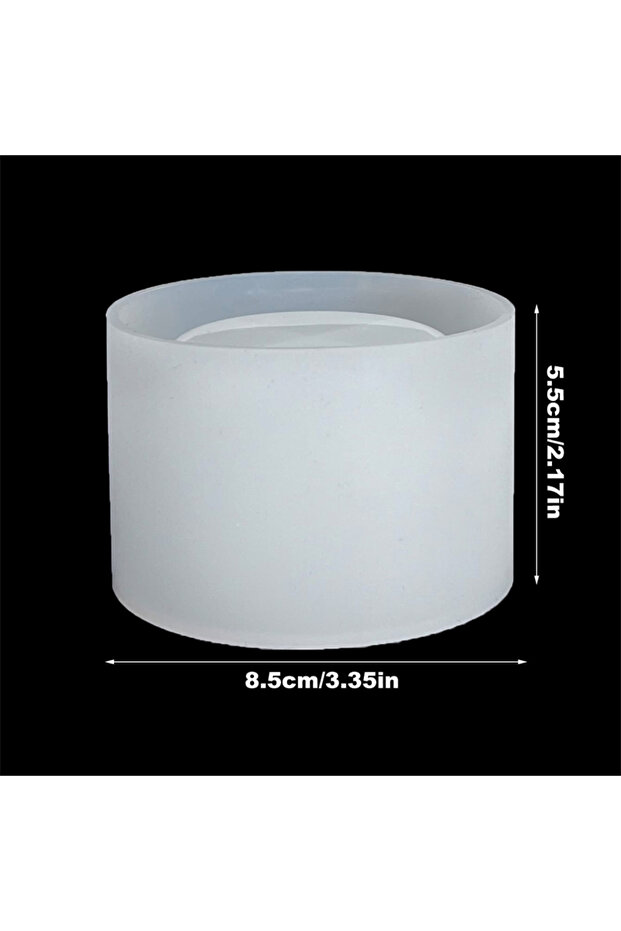 WHITE Cylinder Candle Cup Silicone Mold DIY Succulent Flowerpot Cement Gypsum Mold Candle Container