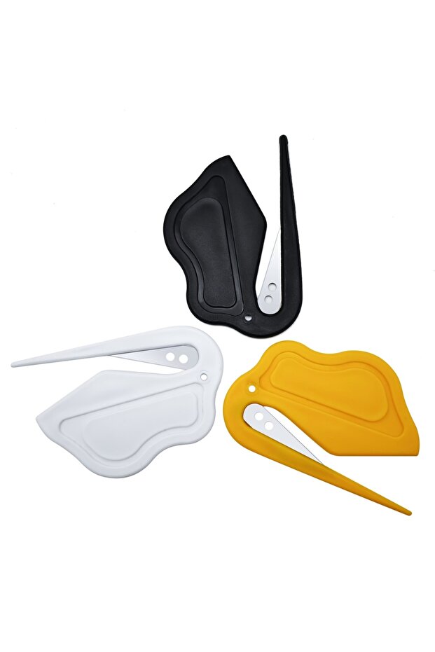 3PCS 3pcs Multicolor Plastic Envelope Opener-Perfect for Letters, Mattress Covers, and Box Cutting